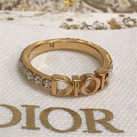 Rings Dior Dorado talla 6 US de en Cristal 